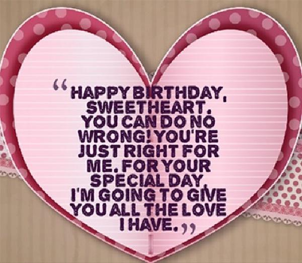105 Happy Birthday Sweetheart Sayings and Quotes - WishesGreeting