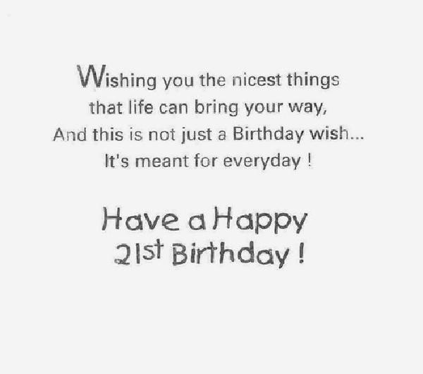 21st Birthday Quotes and Wishes - WishesGreeting